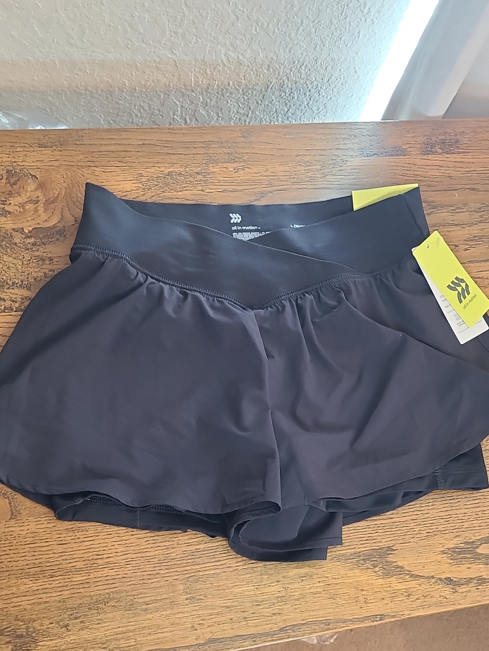 all in motion Black Athletic Shorts with Overflow Liner